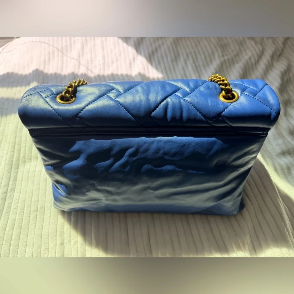 Kurt Geiger The Kensington Blue Quilted Soft Leather XXL Bag